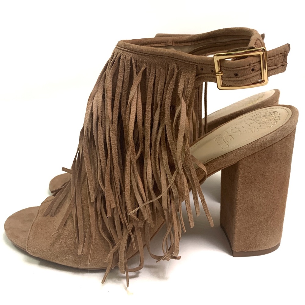 🛍️ Vince Camuto "Winiveer" Fringe Peep-toe Bootie - Picture 7 of 13